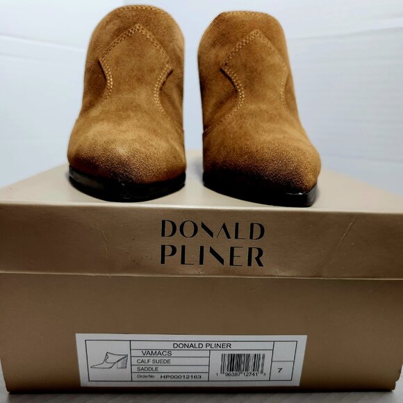 Donald Pliner Vama Heeled Mule Brown Suede - Picture 9 of 9